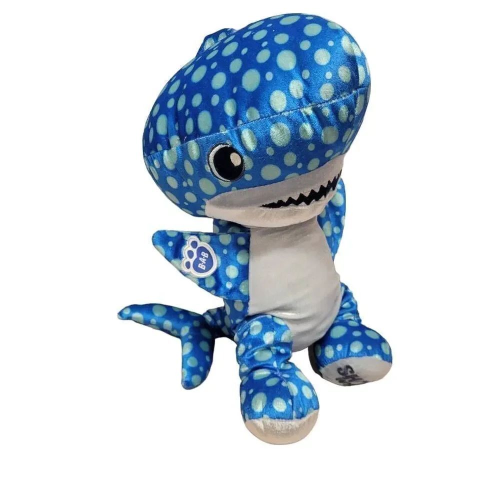 Build A Bear Workshop Shark Week Blue Dot Whale Shark Plush 18" Stuffed Toy 2019
